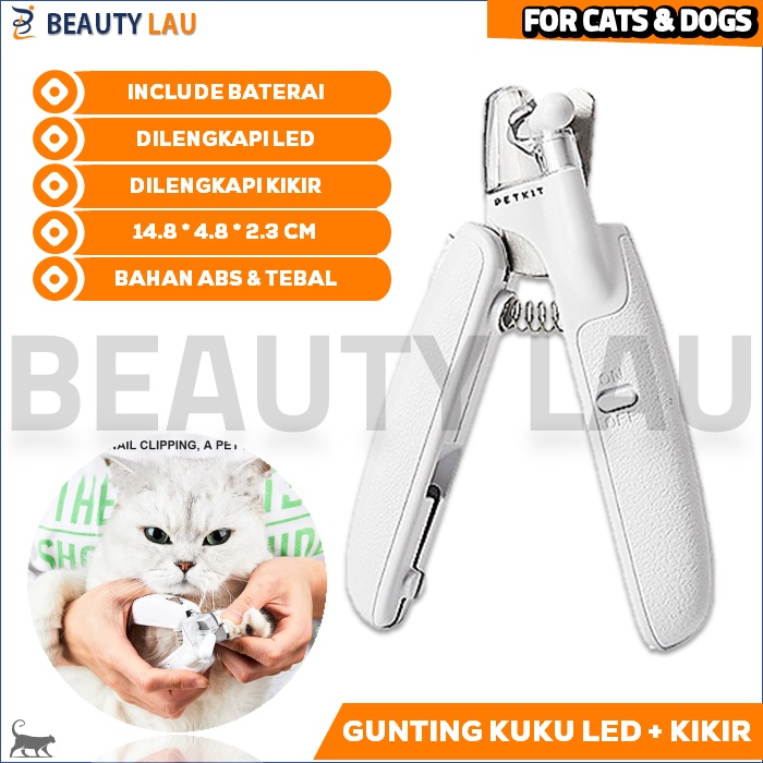 GUNTING KUKU KUCING ANJING LED PREMIUM + KIKIR KUKU KUCING ANJING PET NAIL CLIPPER