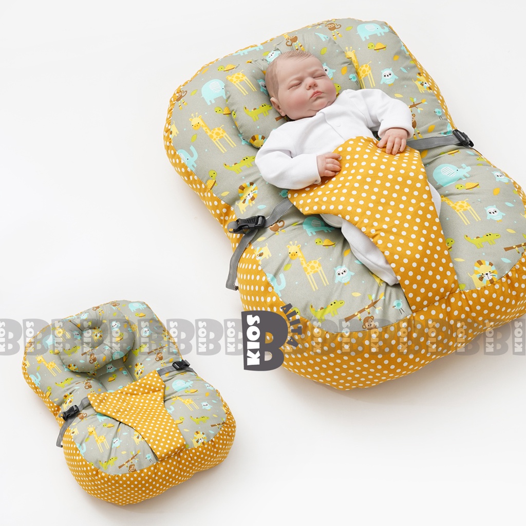 [FREE PACKING TAS SERUT] Sofa Bayi Jumbo Multifungsi Kasur bayi Dengan Gesper Sabuk Pengaman Free Bantal Peyang Baby / Kasur Bayi + FREE Bantal Peyang Bayi