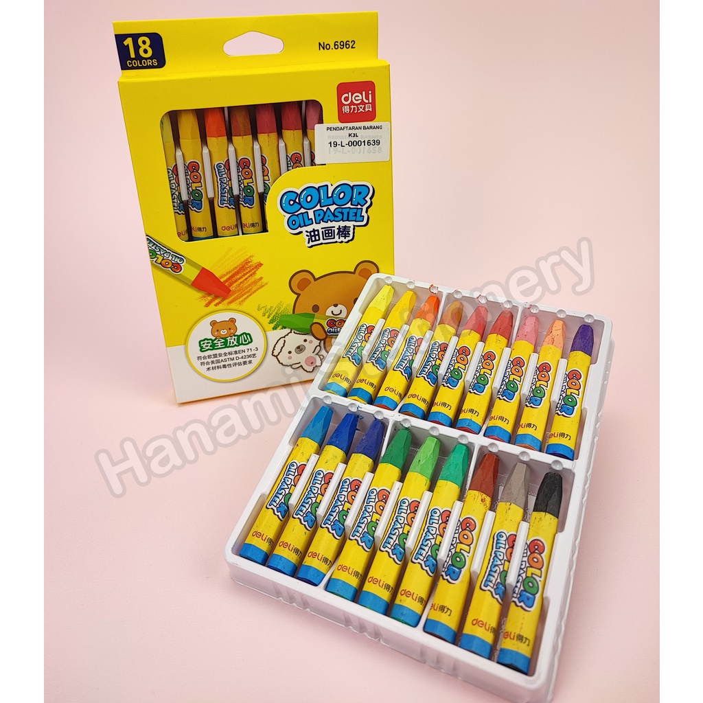 

Deli 6962 crayon oil pastel 18 colors