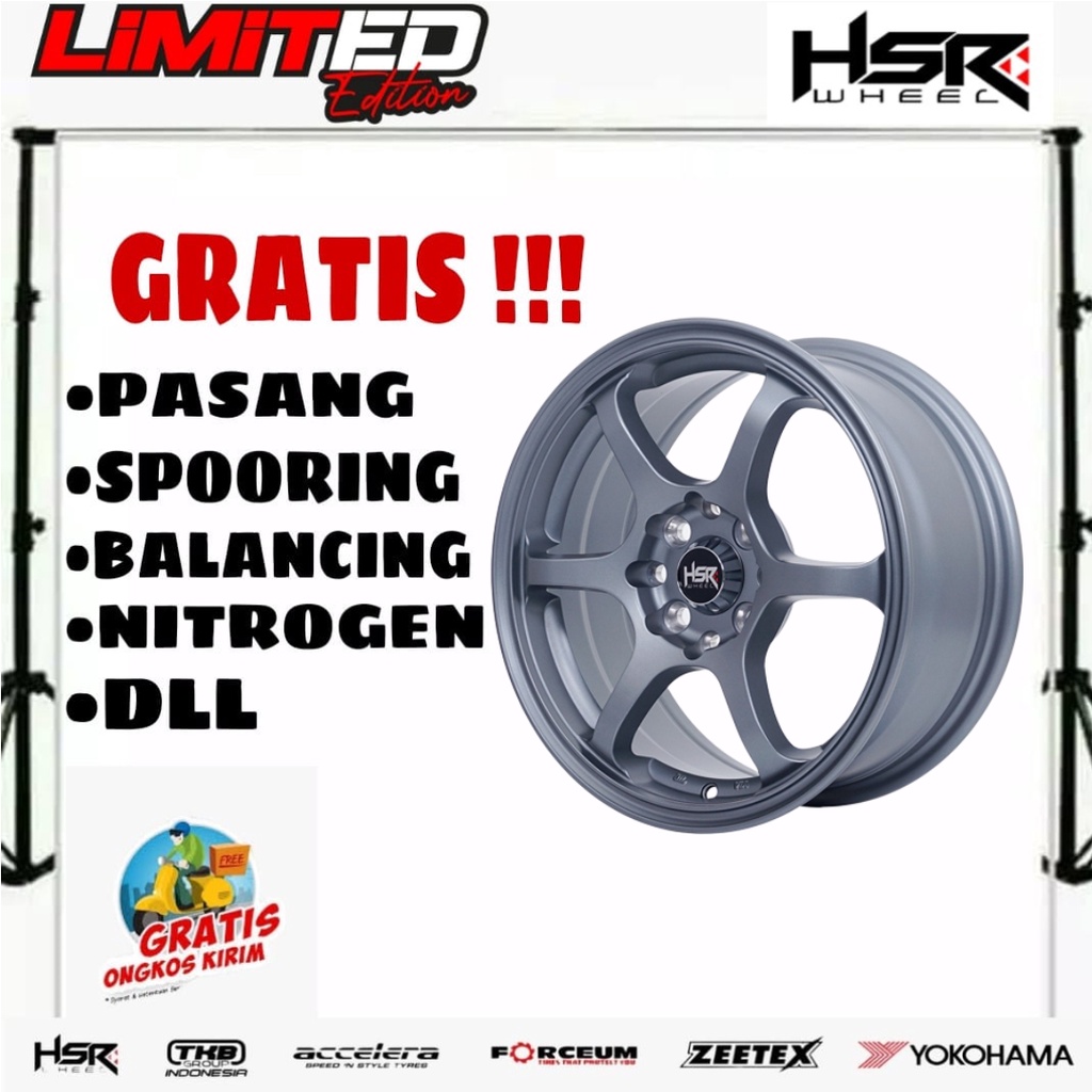 PELEK MOBIL HSR RING 15 VELG MOBIL RACING MISAKI RG2 HSR R15X65 H8X100-114,3 ET40 SMG