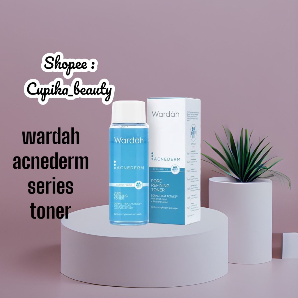 [pu,x] toner wajah acnederm // Wardah Acnederm Pore Refining Toner 100ml