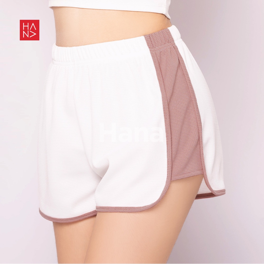 Hana Fashion - Vici Dobby Waffle Short Pants Celana Pendek Stylish - SP108