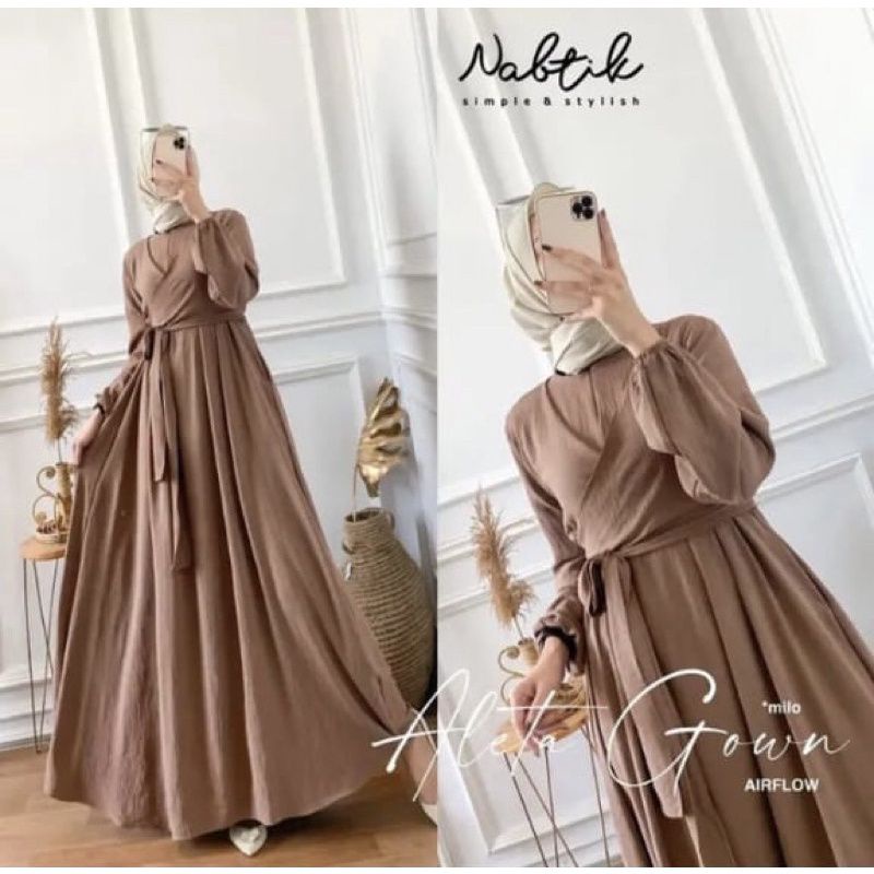 ALETA GLENCA GAMIS // MAXY DRESS BAHAN CRINKLE