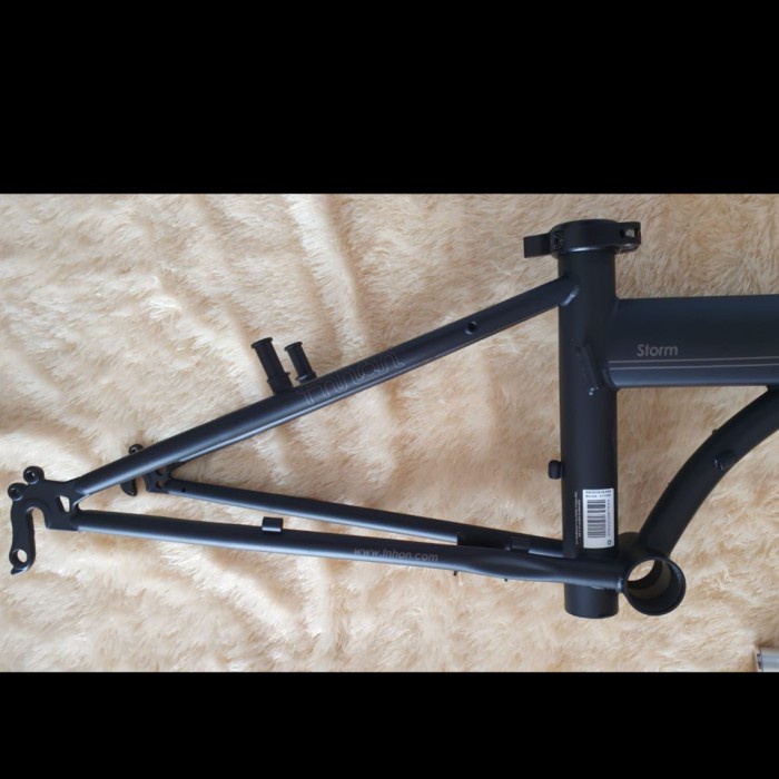 Frame Fork plus Handlepost Fnhon Storm V Brake 20 22 inch HITAM DOFF