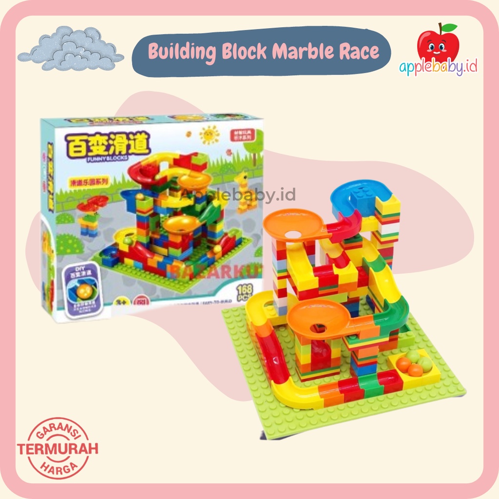 Building Blocks Marble Race 168pcs Mainan Anak Konsep Bangunan