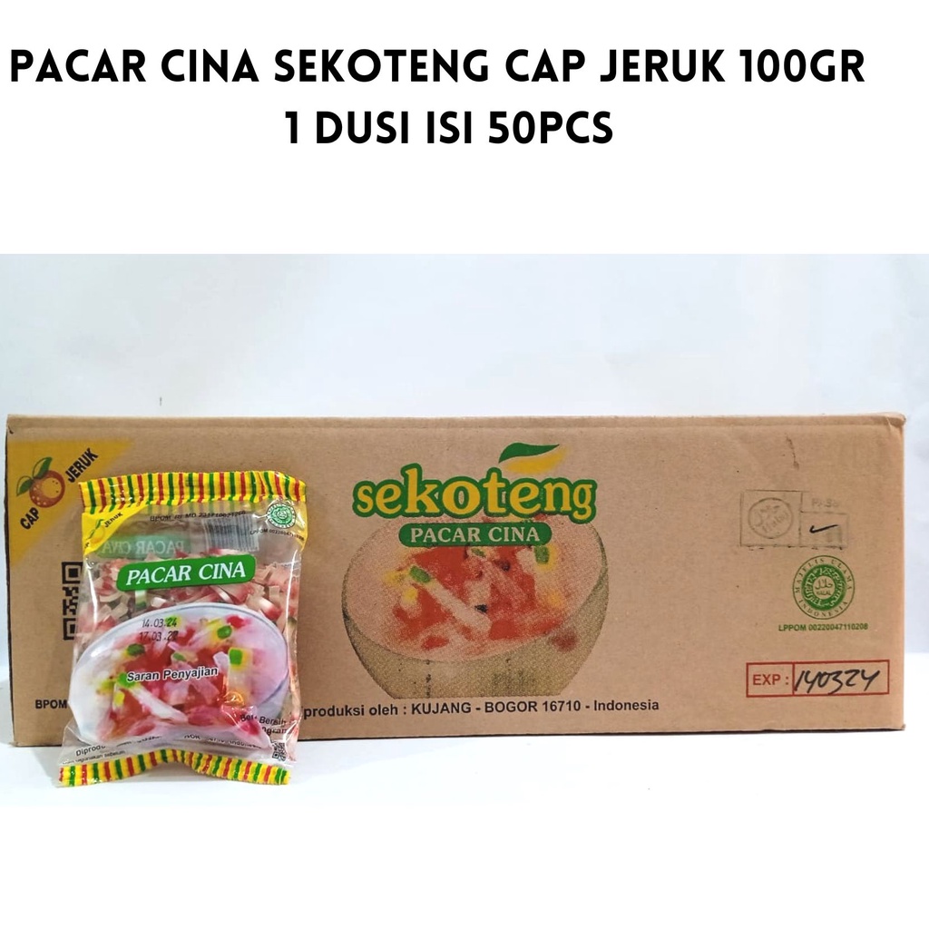 

Pacar Cina Sekoteng Cap Jeruk 100gr / 1 Dusi Isi 50pcs