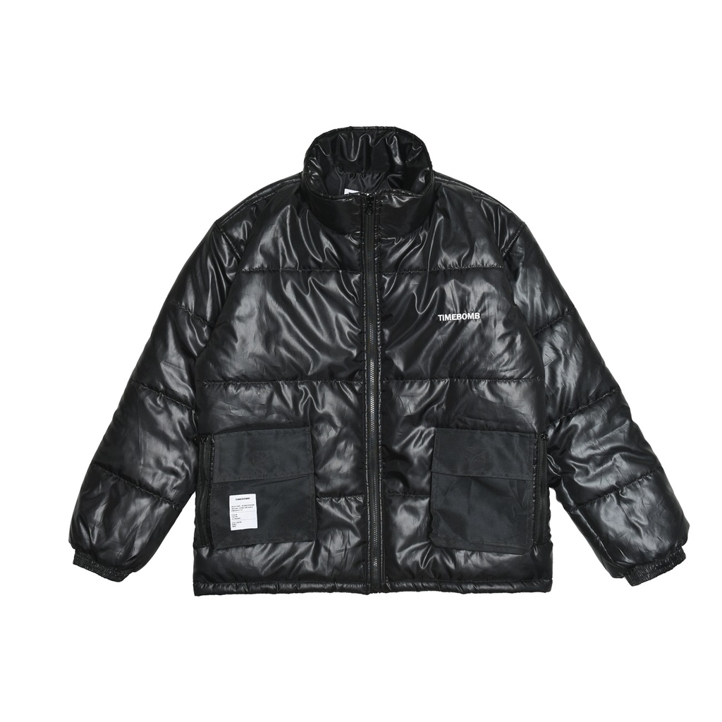 TIMEBOMB JACKET | Puffer Coat Jaket | Jaket Puffer ( BLACK ULTRA POCKET)