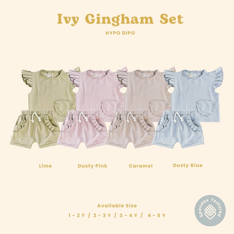 HYPODIPO - Ivy Gingham Set - Setelan Anak Perempuan