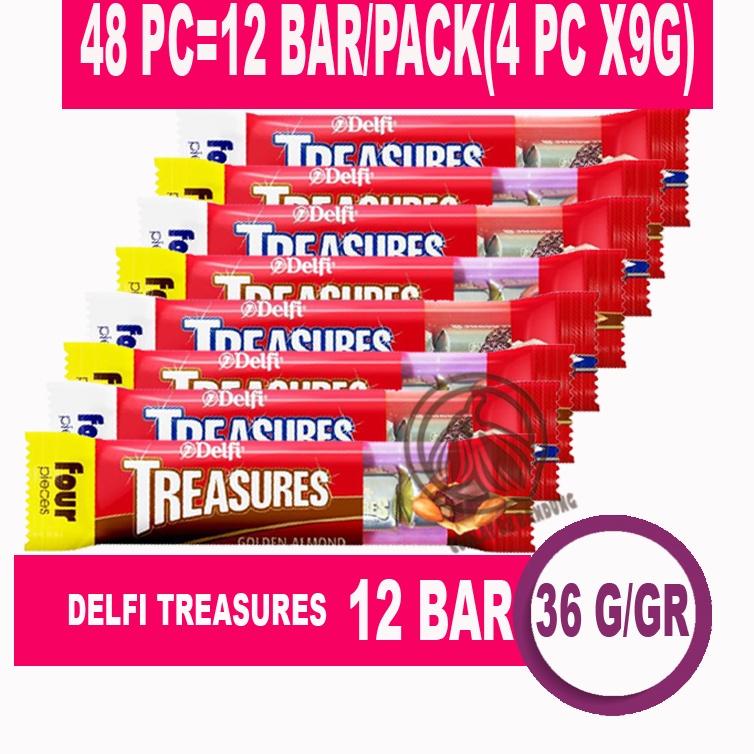 

✬ Coklat Delfi Treasure Golden Almond 12 Bar X 36gr - Cokelat Delfi Treasures Isi 48pcs X 9gr Kiloan Cookies and Cream 36 gram X 12 Pak ✳