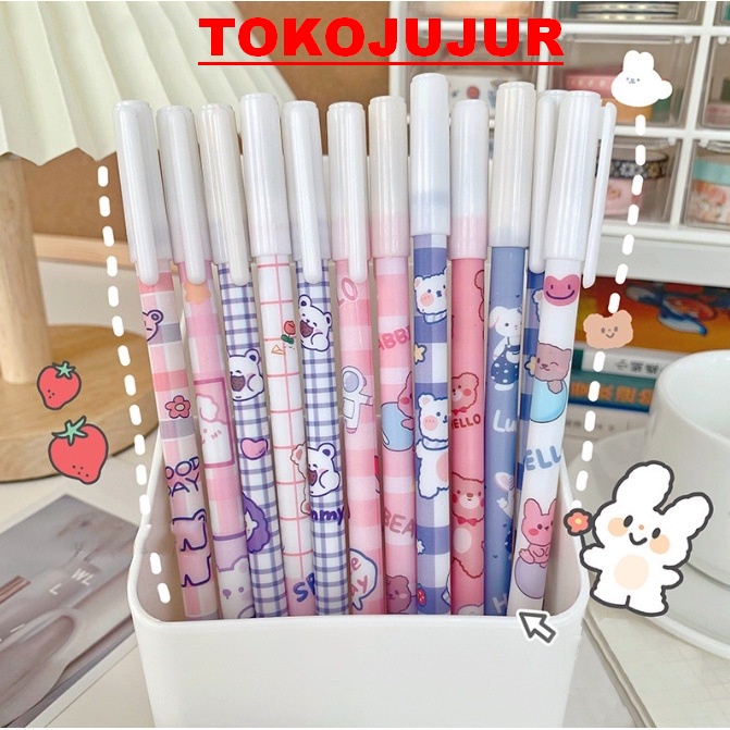 

TOKOJUJUR Pena Bisa Dihapus Pulpen Gel Hapus Karakter Animal Erasable Pen Bolpoin Tinta Alat Tulis Anak Sekolah