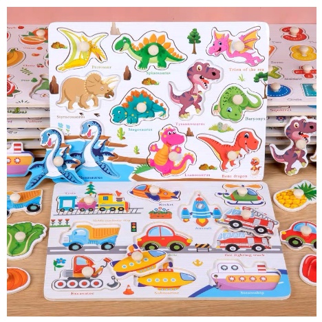 MAINAN ANAK PUZZLE KNOB KAYU JIGSAW KARAKTER LUCU WOODEN PUZZLE GAGANG KNOP KAYU MAINAN EDUKATIF EDUKASI BERGAMBAR | FADHILAH SHOP BJB