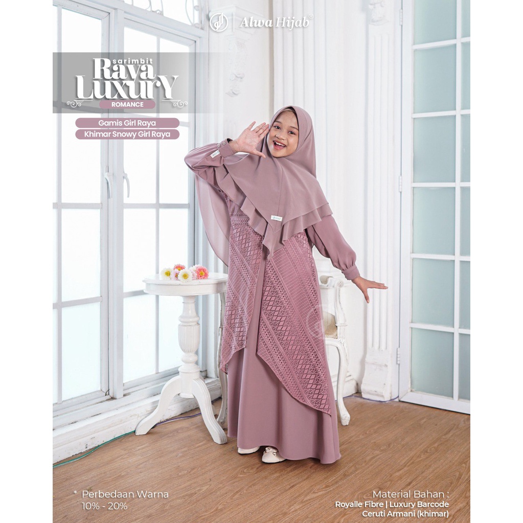 Sarimbit Raya Luxury Gamis Anak / Kids by Alwa Hijab
