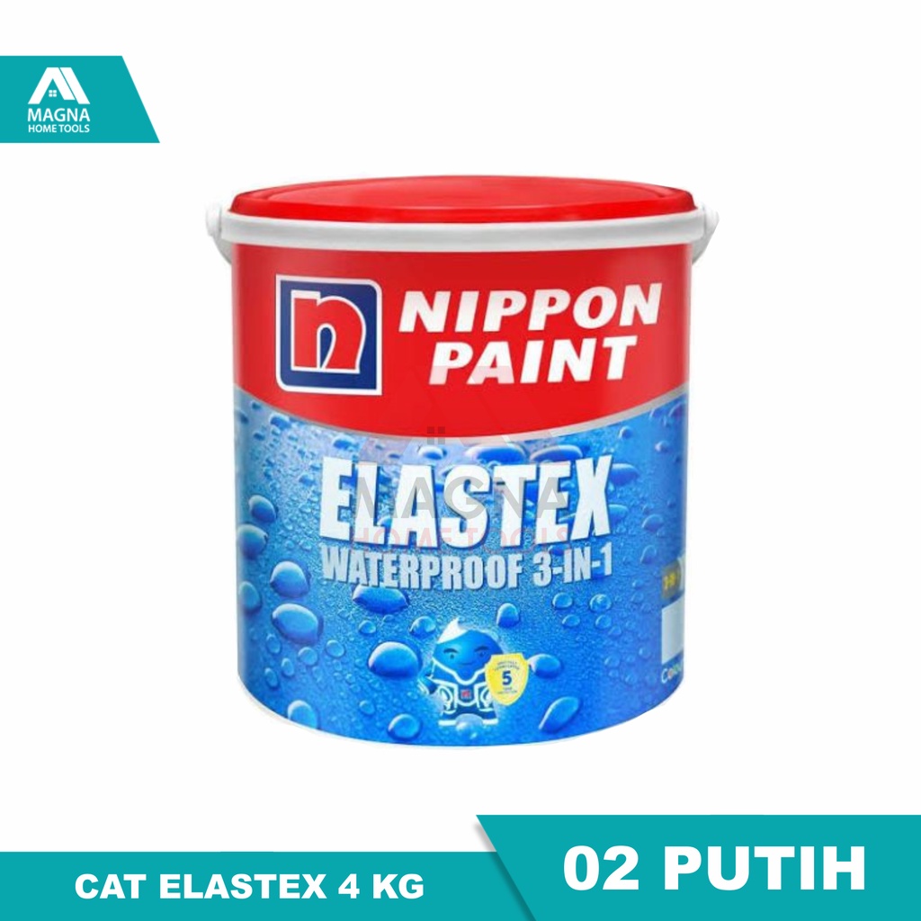 CAT PELAPIS ANTI BOCOR ATAP/GENTENG PUTIH/ABU ELASTEX 4 KG