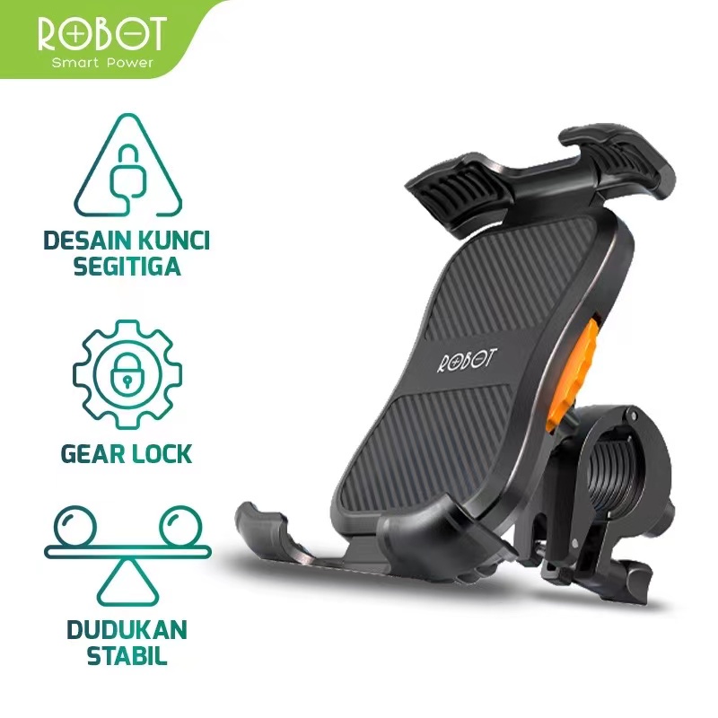 ROBOT RT-MH03 Holder HP Motor Motorcycle / Holder Sepeda Bicycle Stand Garansi Resmi 1 Tahun