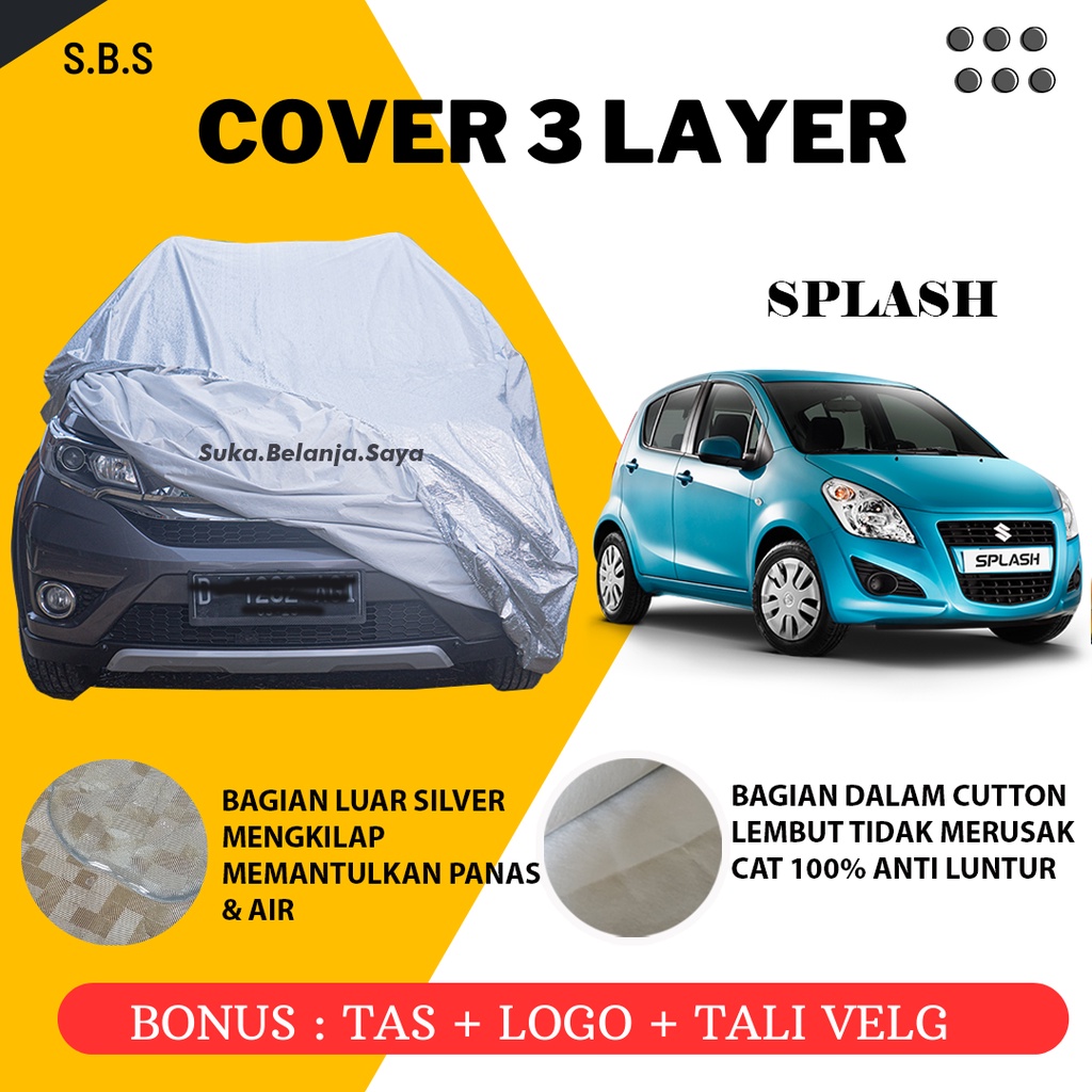 Extra Outdoor Body Cover Mobil splash Sarung Mobil splash agya ayla agya gr sport agya 2022 agya 2023 ayla 2022 ayla 2023 splash lama splash 2023 splash 2022