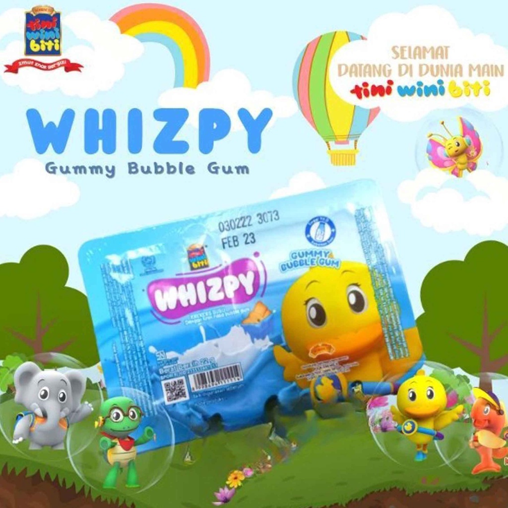 Tini Wini Biti/ Whizpy Crackers/ Rasa Gummy Buble Gum/ 22g