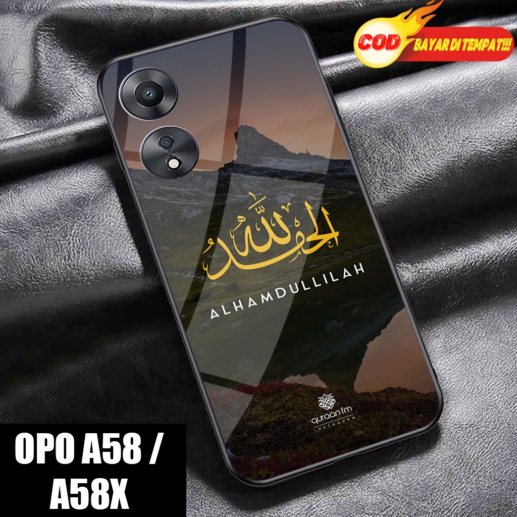 Case Glosy OPPO A58 5G - QOUTES -Hardcase Glossy 2D -OPPO A58X- Silikon OPO A78 -Softcase OPO A95- K