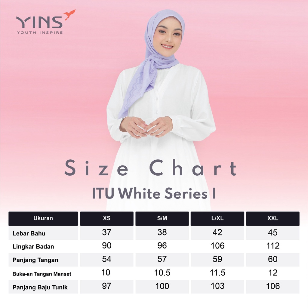 (BISA COD) INSPIRE WHITE SERIES Atasan Putih Bahan Airflow Jasmine Dengan Varian Model Kekinian Muslim OOTD