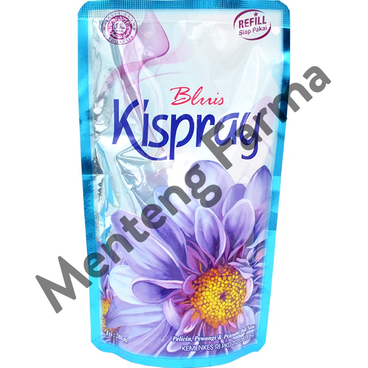 Kispray Pewangi dan Pelembut Refill Pouch Bluis 280 mL - Pewangi dan Pelembut Pakaian