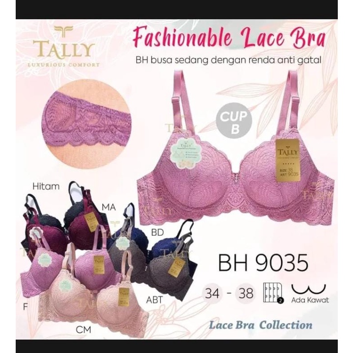 BH 9035 TALLY BRA Renda Brokat Kawat 34-38 TALLY 9035
