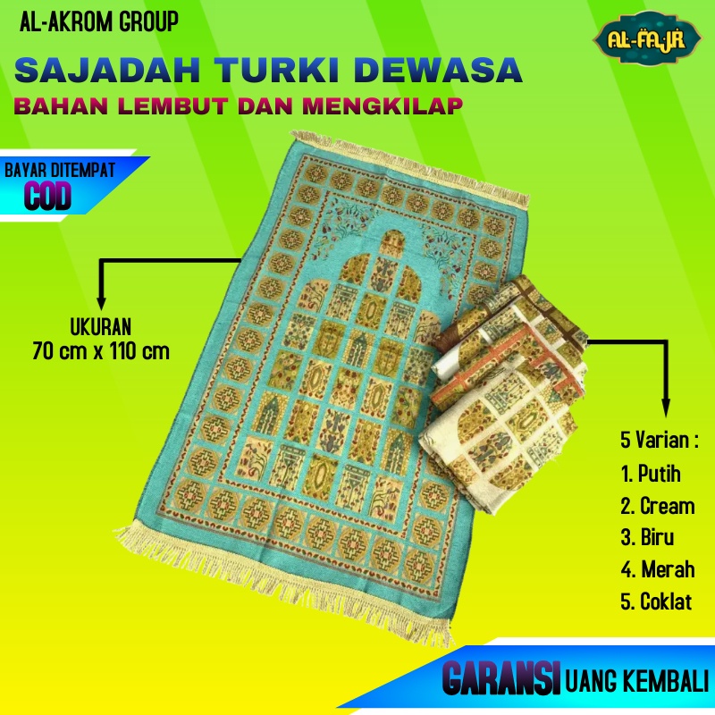 Sajadah PREMIUM Traveling Dewasa dan Anak Tebal dan Lembut