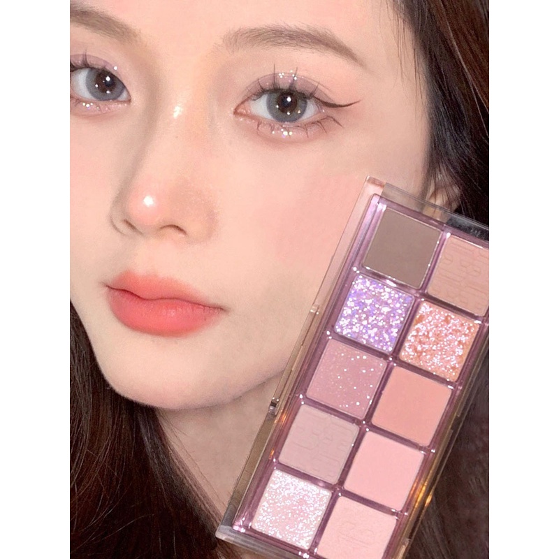 eyeshadow korea Palette 10 Warna new premium eyeshadow palette Waterproof glitter matte Tahan Lama eyeshadow implora make up