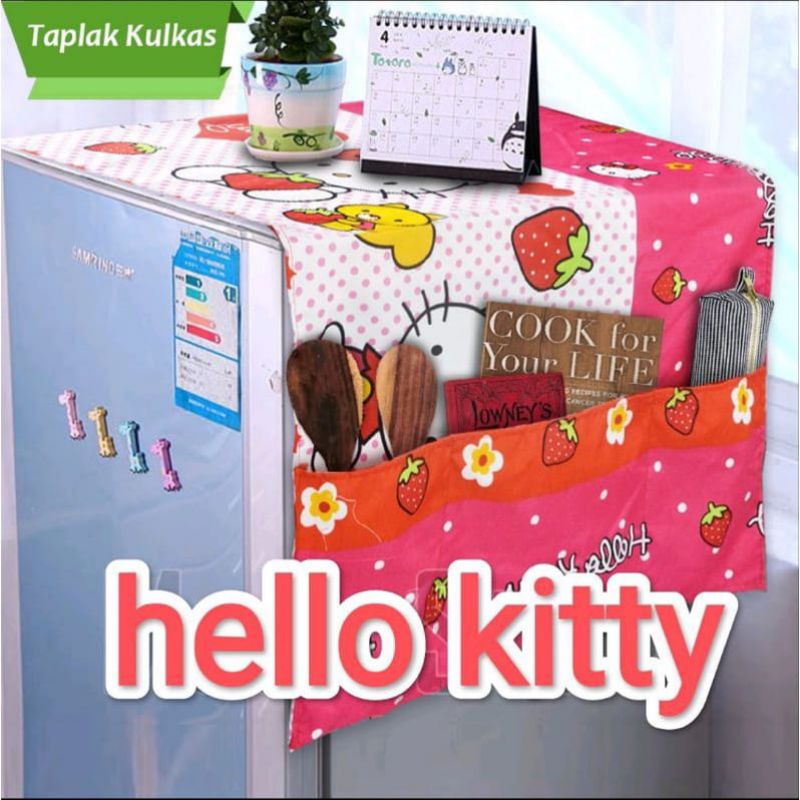 TAPLAK KULKAS KAIN DORAEMON/HELOKITY ❤115x45CM UK ASLI❤