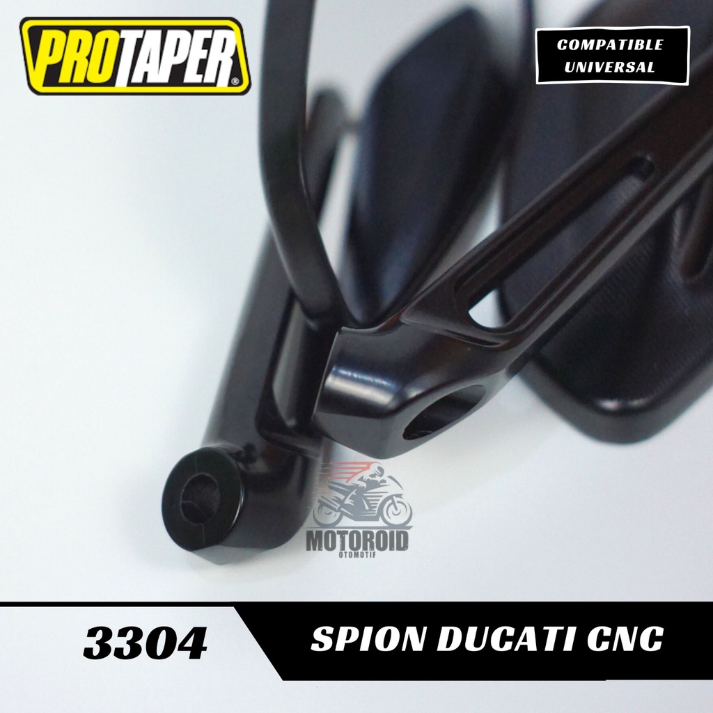 Spion Black Full CNC Mirror PNP All Motor Sepeda Ducati Diavel Karbon 2014-17 Monster 1200 R XDiavel 2016-19 1200 FL 2008