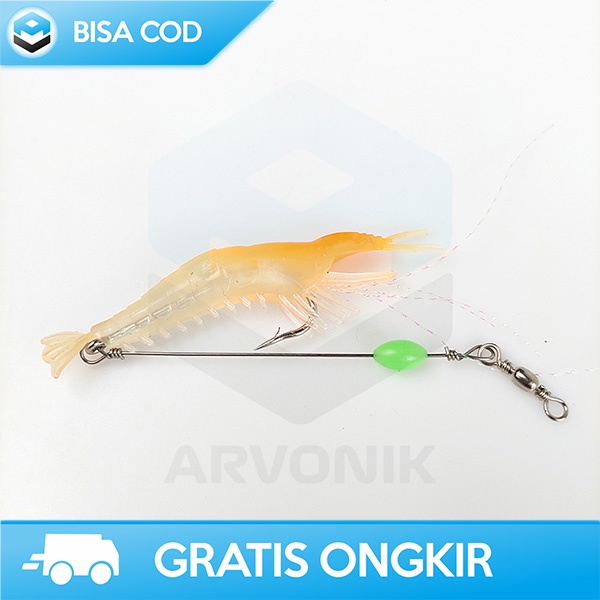 UMPAN PANCING DESAIN MIRIP UDANG ASLI BAHAN SILIKON SOFT BAIT LURE