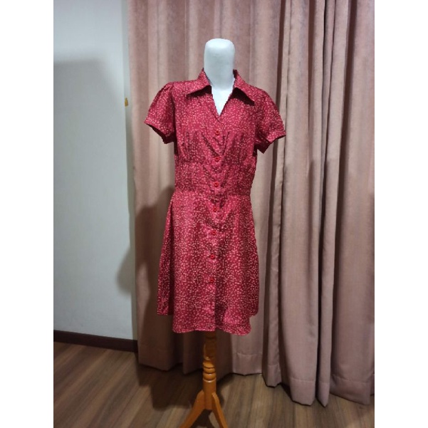 Cole Ladies Dress size L Merah Cantik Preloved Pribadi Beberes Lemari