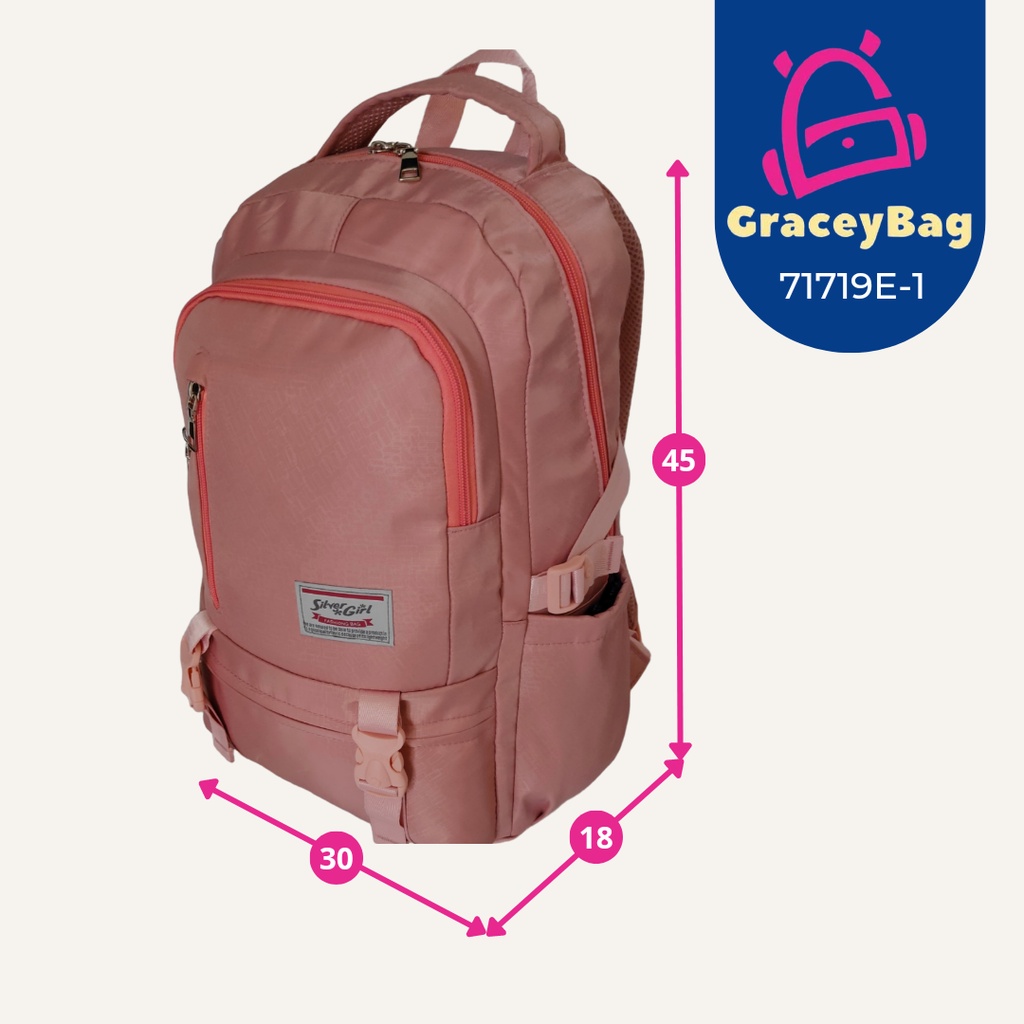 GB-71719E Tas Ransel Sekolah Anak Perempuan / Remaja Silvergirl