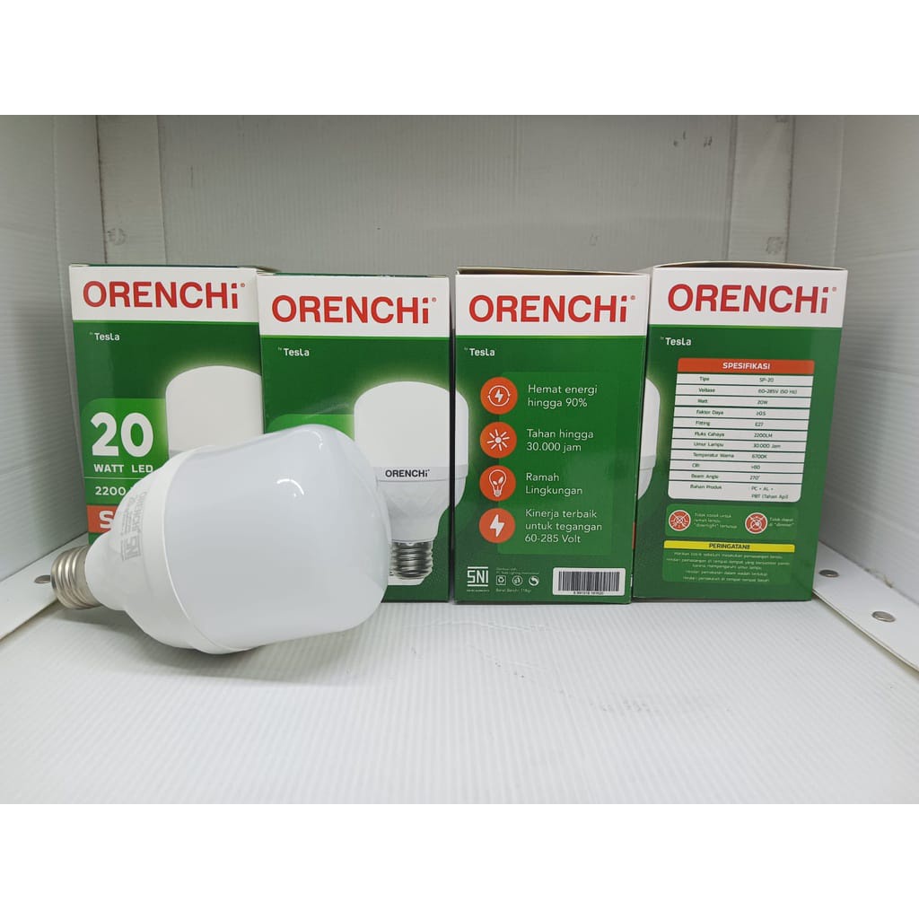 Lampu LED Orenchi Supra 20 Watt Bohlam LED 20 W Cahaya Putih