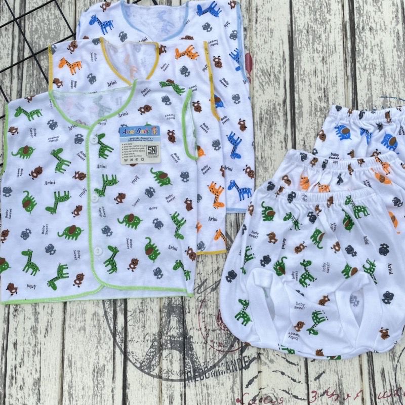 3 PCS Baju Lengan Kutung Bayi Bayi Atasan Bayi Baju Newborn Baju Bayi Baru Lahir Gift Bayi Hadiah Lahiran Bayi ASYAM BABY