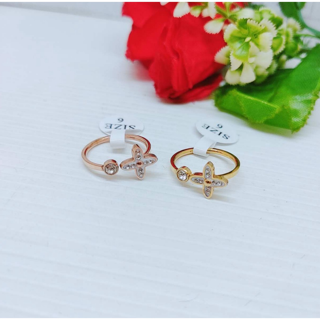 Cincin Titanium Anti Karta Permata Perhiasan Fashion 1315/1316/1317/1318