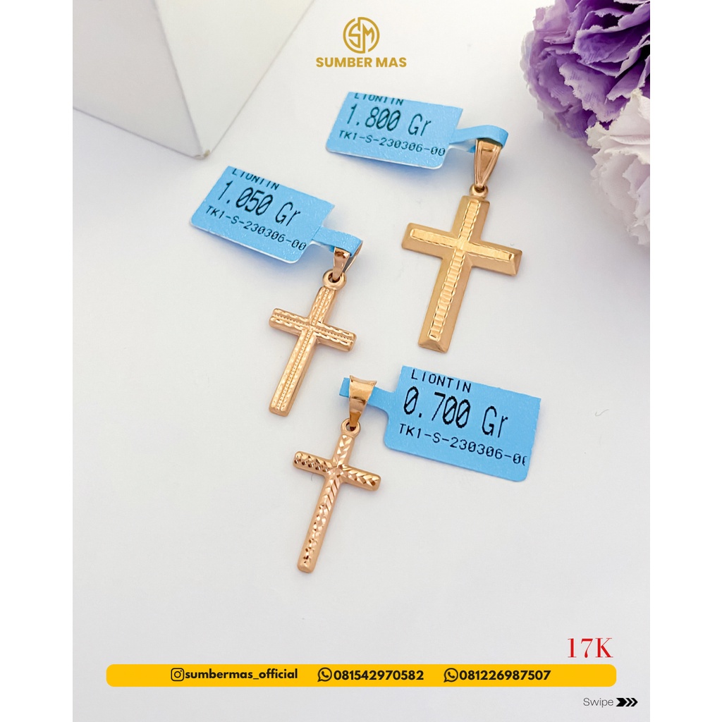 CROSS FASHION PENDANT 17K - SUMBER MAS