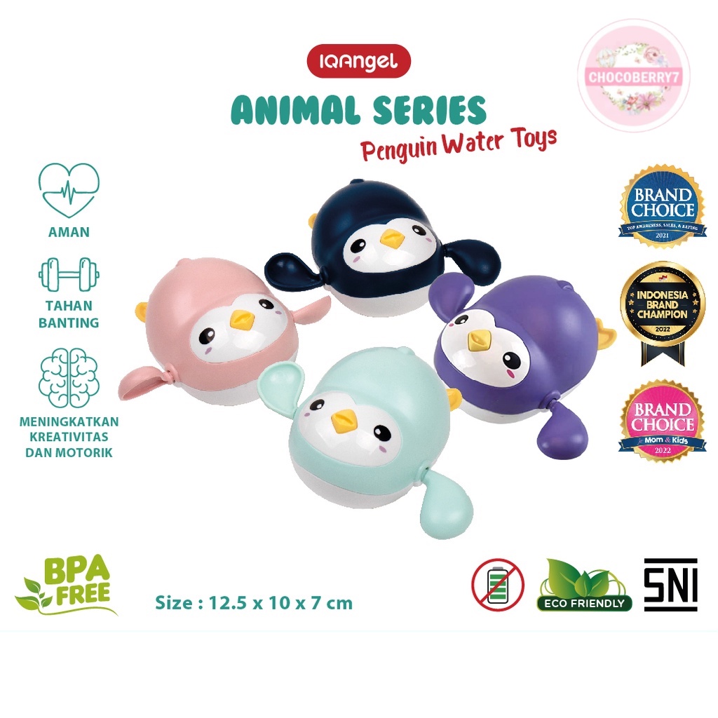 IQAngel Penguin Water Toys IQC01 / Mainan Mandi Bayi / Mainan Air Bayi Pinguin Berenang