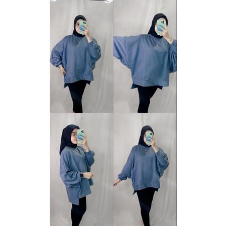 Joey Batwing XXXL Oversize Sweater Oblong Wanita | Sweater wanita Bigsize | Sweater Jumbo