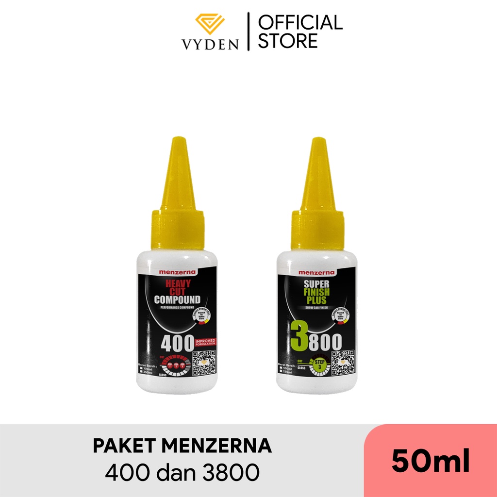 PAKET MENZERNA 400 100ml Kompon Kasar Ecer dan 3800 100ml Kompon Halus Ecer MURAH