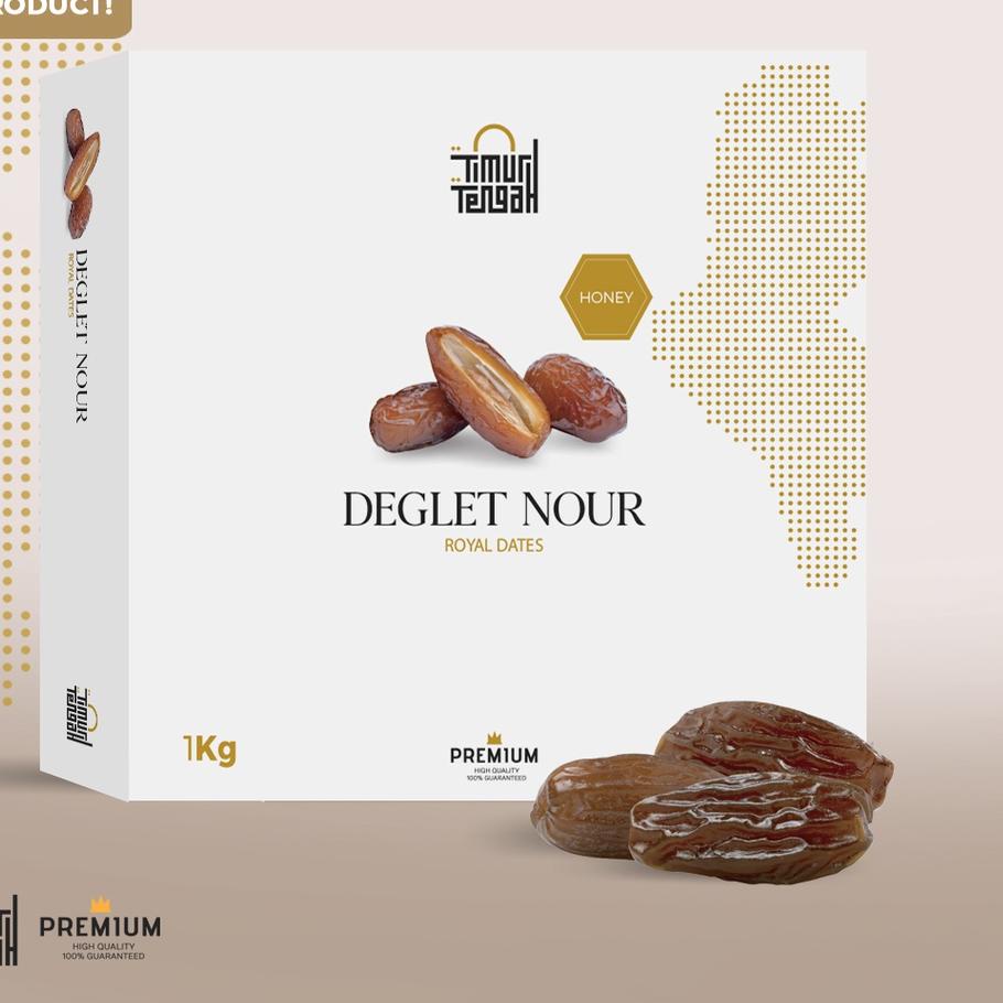 

♤ Timur Tengah Kurma Tunisia 1kg Deglet Noor Honey Premium Original High Quality ●