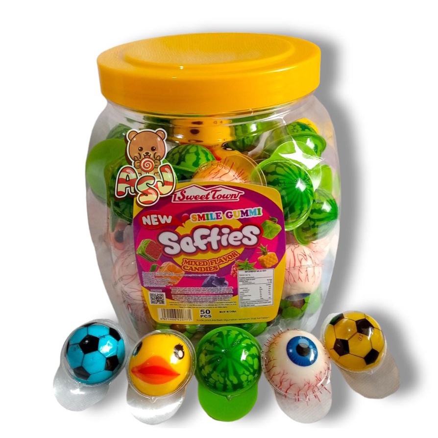 PERMEN LUNAK SOFTIES BOLA ISI 50 X 18GR
