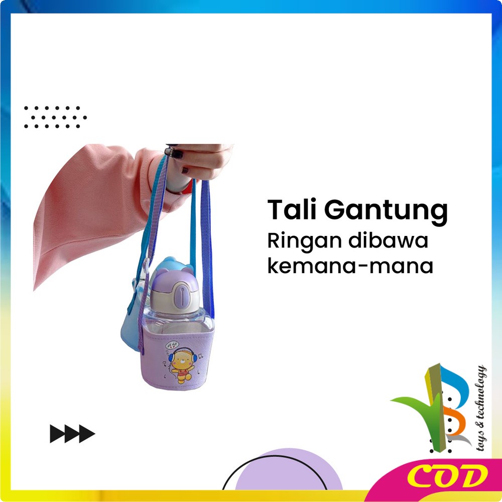 RB-C469 Botol Minum Anak Karakter 600ML Tempat Minum Anak TK Lucu Dengan Sedotan / Bottle Minum Kids Portable BPA FREE