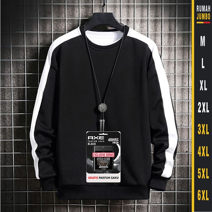 Sweater Pria Kombinasi Oversize XXL - 6XL Switer Big Size