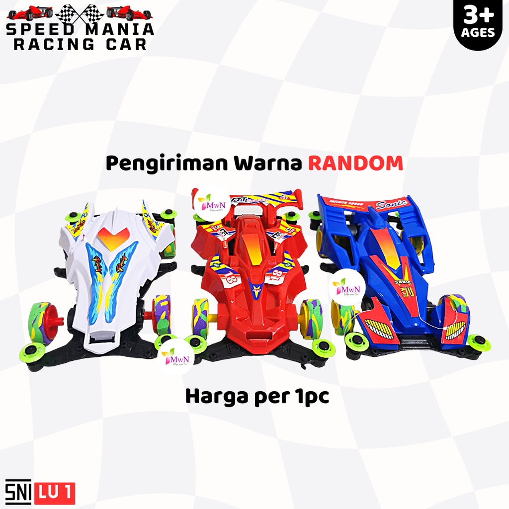 MWN Mainan Mobil Speed 4WD Mania Racing Car LU1