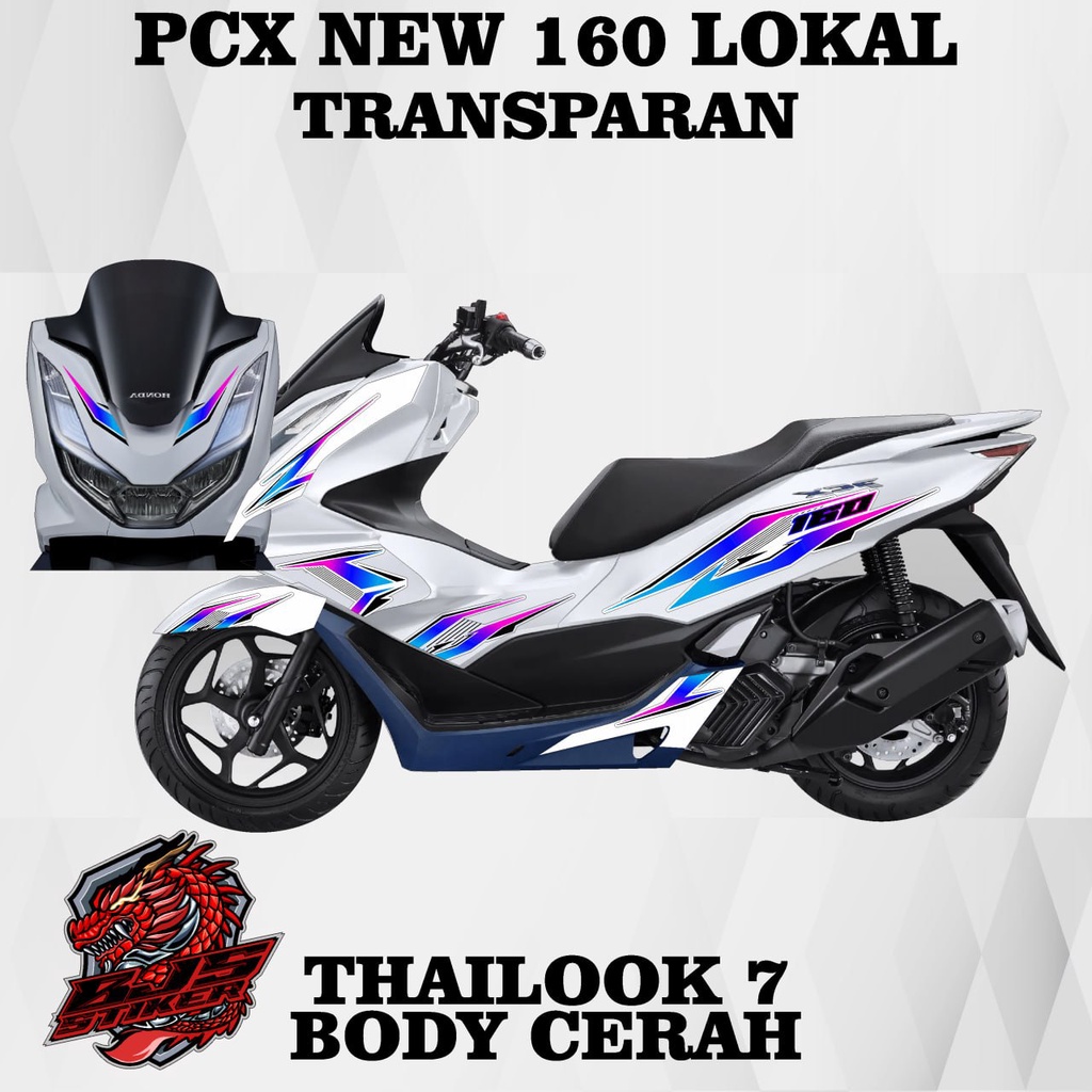 Striping pcx 160 lokal - Stiker Decal TRANSPARAN HONDA PCX LOKAL 160 PCX NEW 160 CC T7