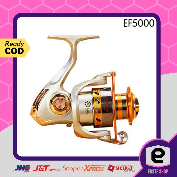 Alat Joran Reel Gulungan Pancing Ikan Spinning 12 Ball Bearing YUMOSHI REELSKING EF5000