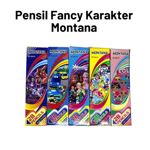 

12pcs Pensil 2B Fancy Karakter Motif MERK MONTANA