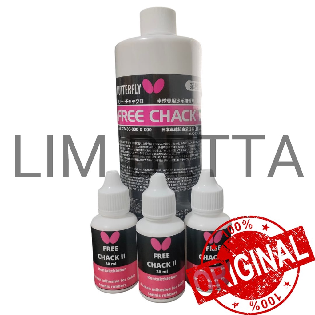 LEM BUTTERFLY FREE CHACK II 30 ML / WGB LEM KARET PINGPONG