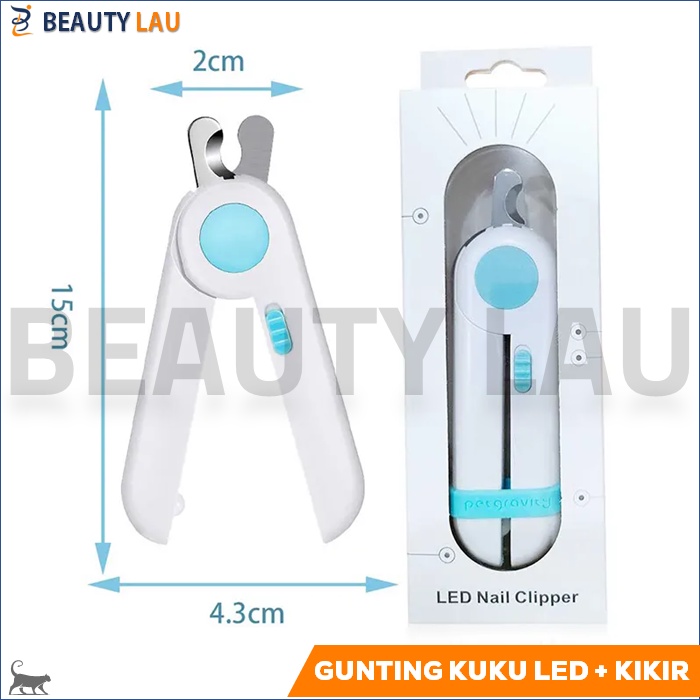 GUNTING KUKU KUCING LED KIKIR KUKU KUCING PET NAIL CLIPPER PEMOTONG KUKU KUCING PREMIUM GROOMING HEWAN