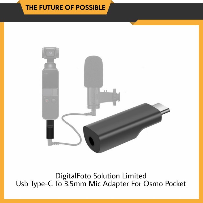 USB TYPE-C TO 3.5MM MIC ADAPTER FOR DJI OSMO POCKET