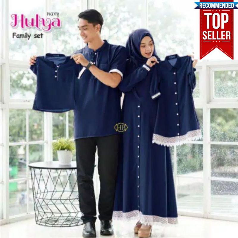 COUPLE KELUARGA MUSLIM HULYA SET || BAJU COUPLE KELUARGA BUSANA MUSLIM